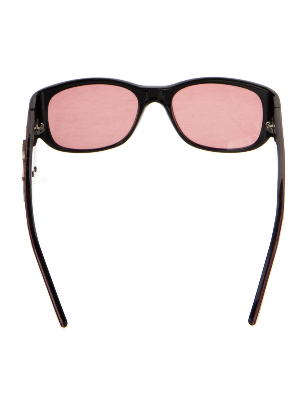 Judith Leiber Red Narrow Sunglasses inside