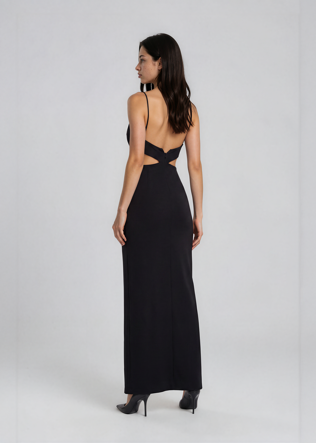 Michael Kors Collection Black Cutout Gown