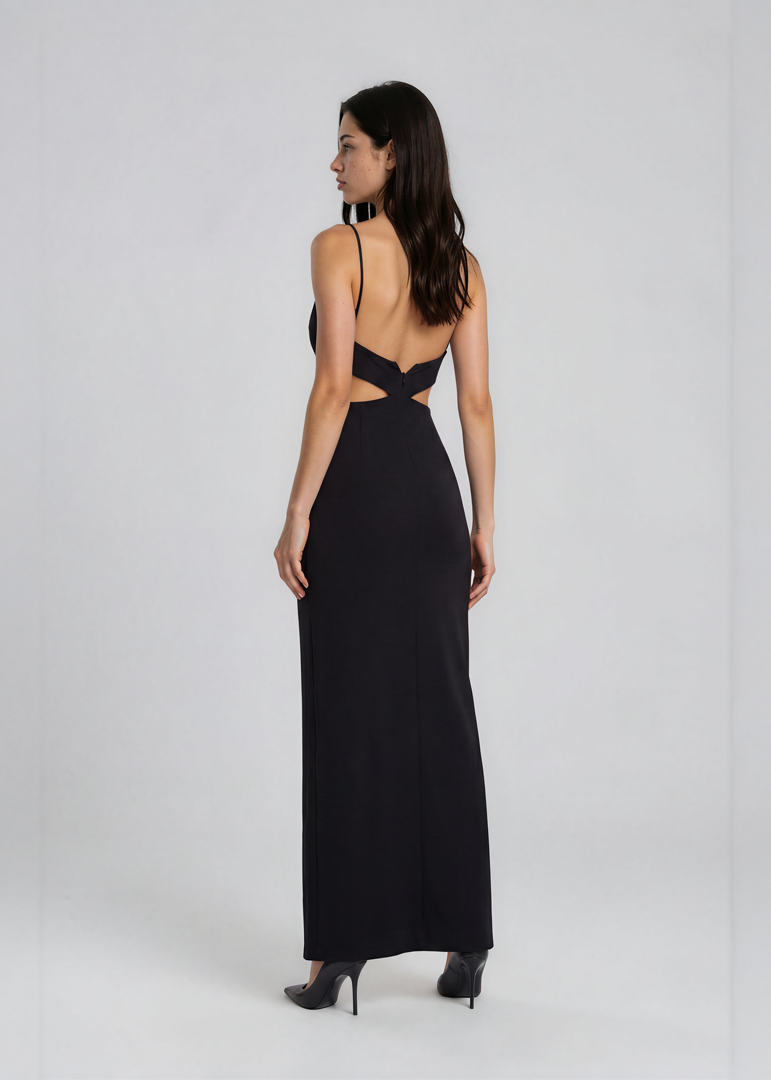 Michael Kors Collection Black Cutout Gown