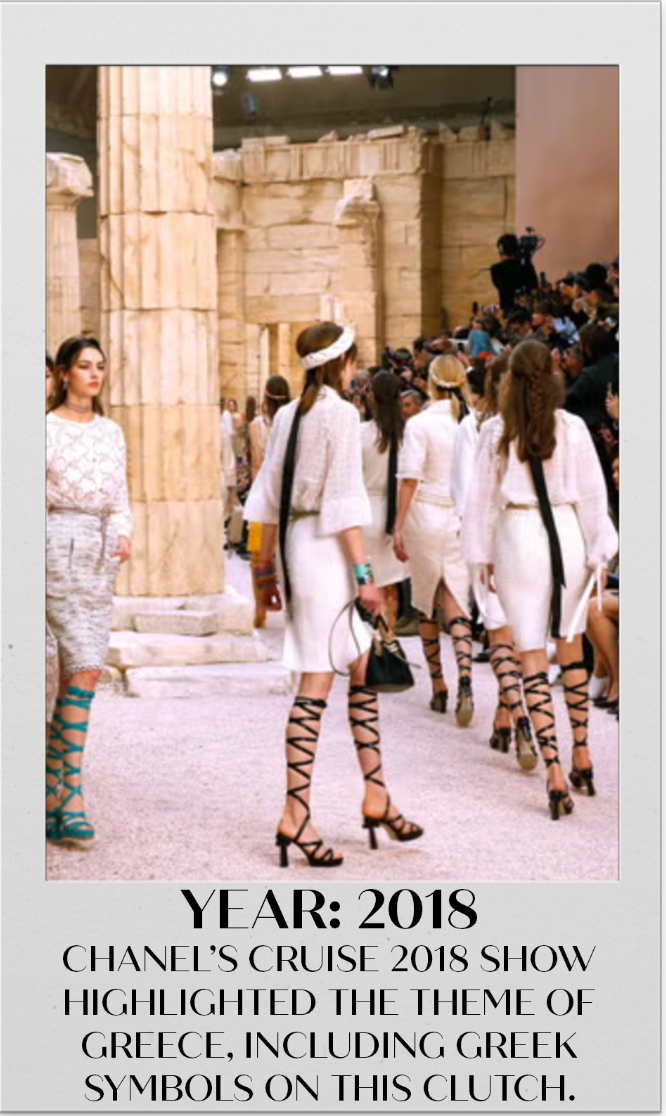 Chanel Grey Monogram Flap Clutch