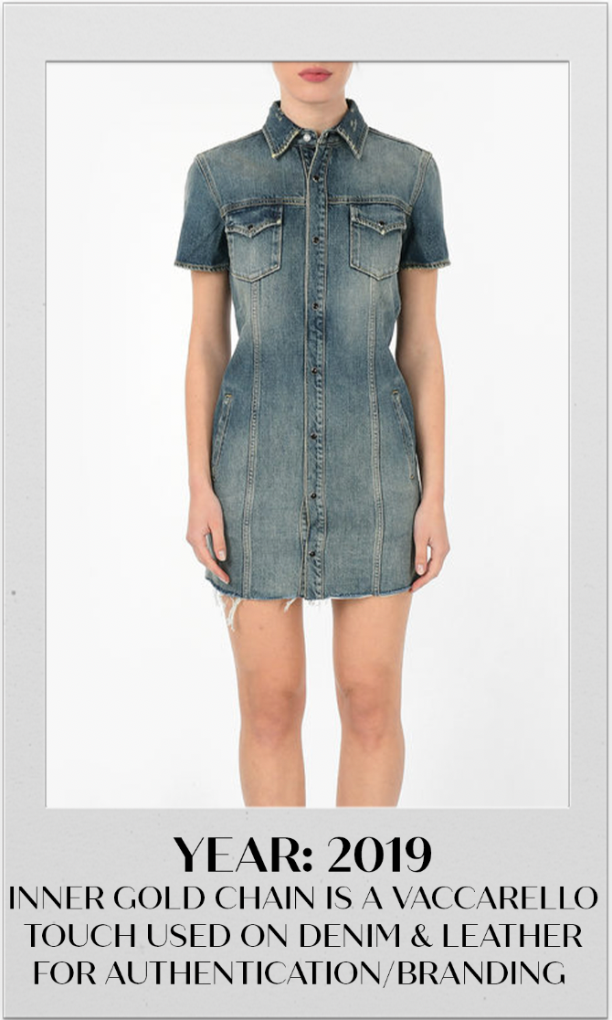 Saint Laurent Denim Button Down Dress