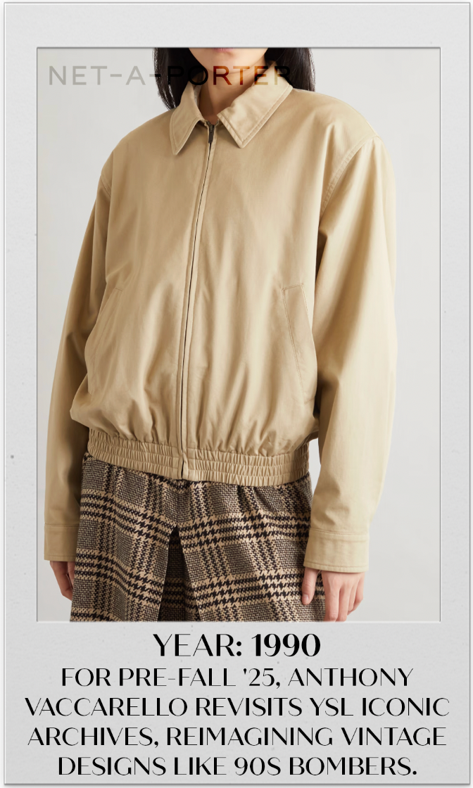 YSL Tan Bomber with Tan Logo