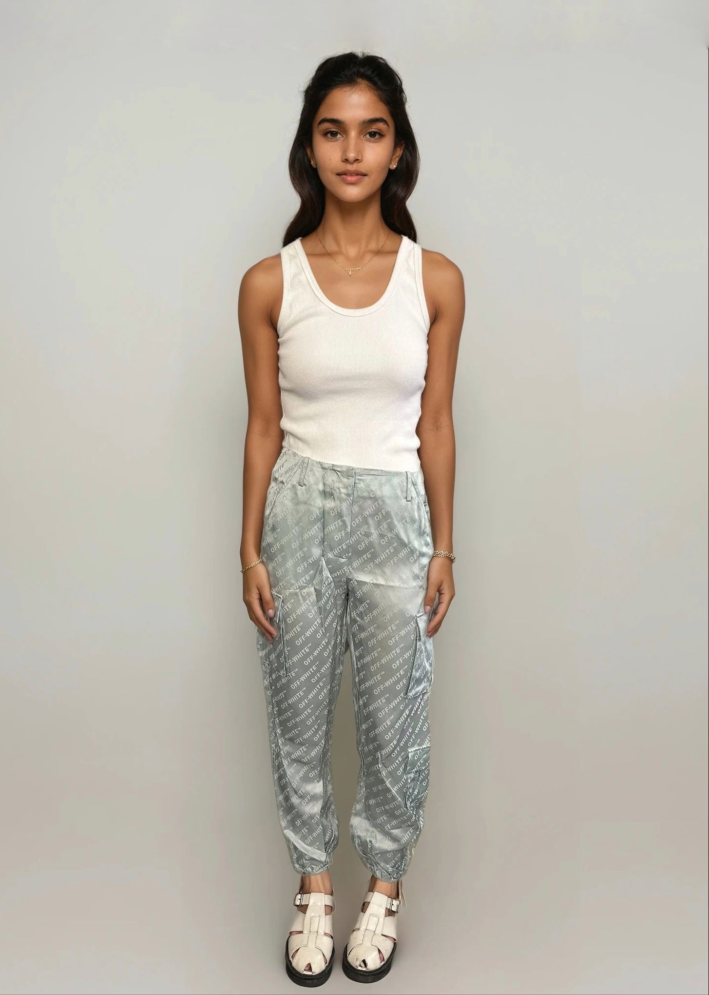 Off White Spellout Cargo Pants