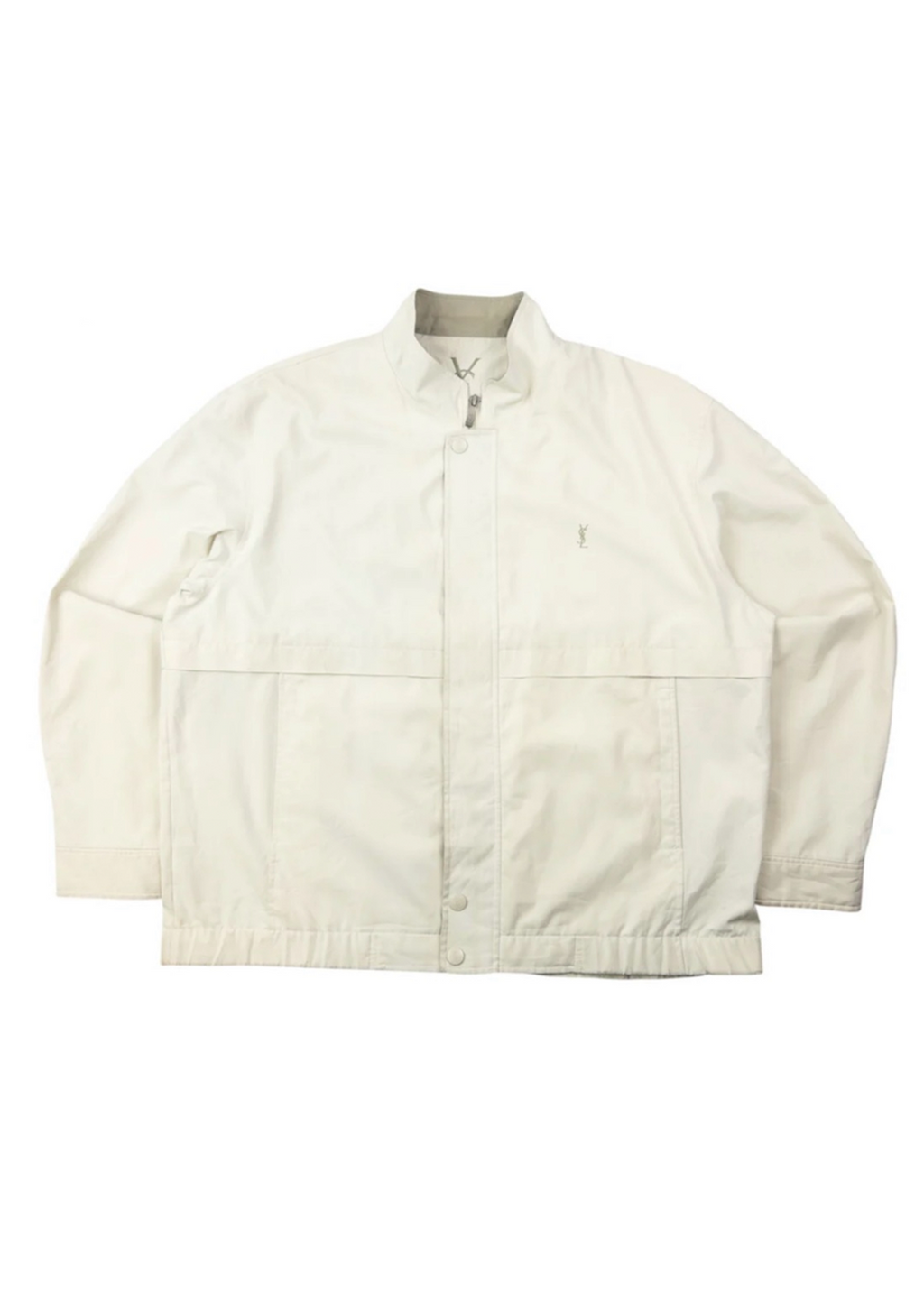 YSL White Windbreaker Bomber