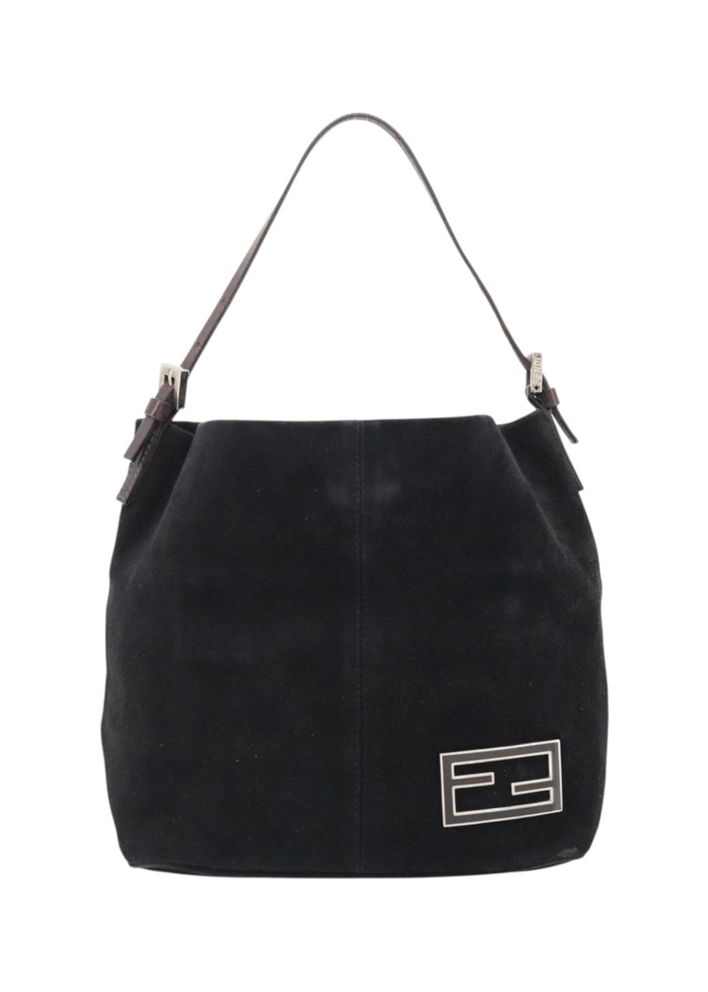 Fendi Black Suede Bucket Tote