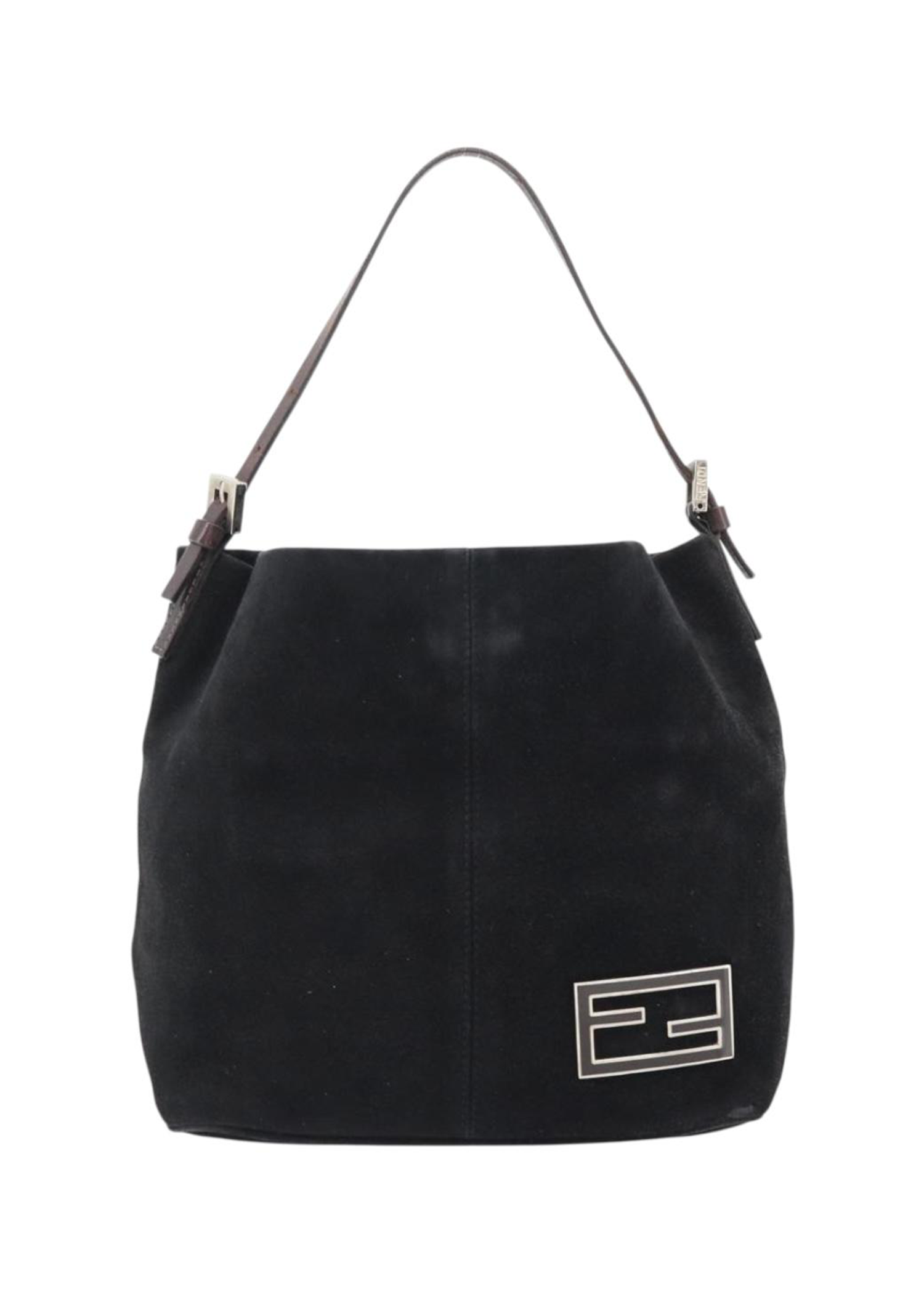Fendi Black Suede Bucket Tote