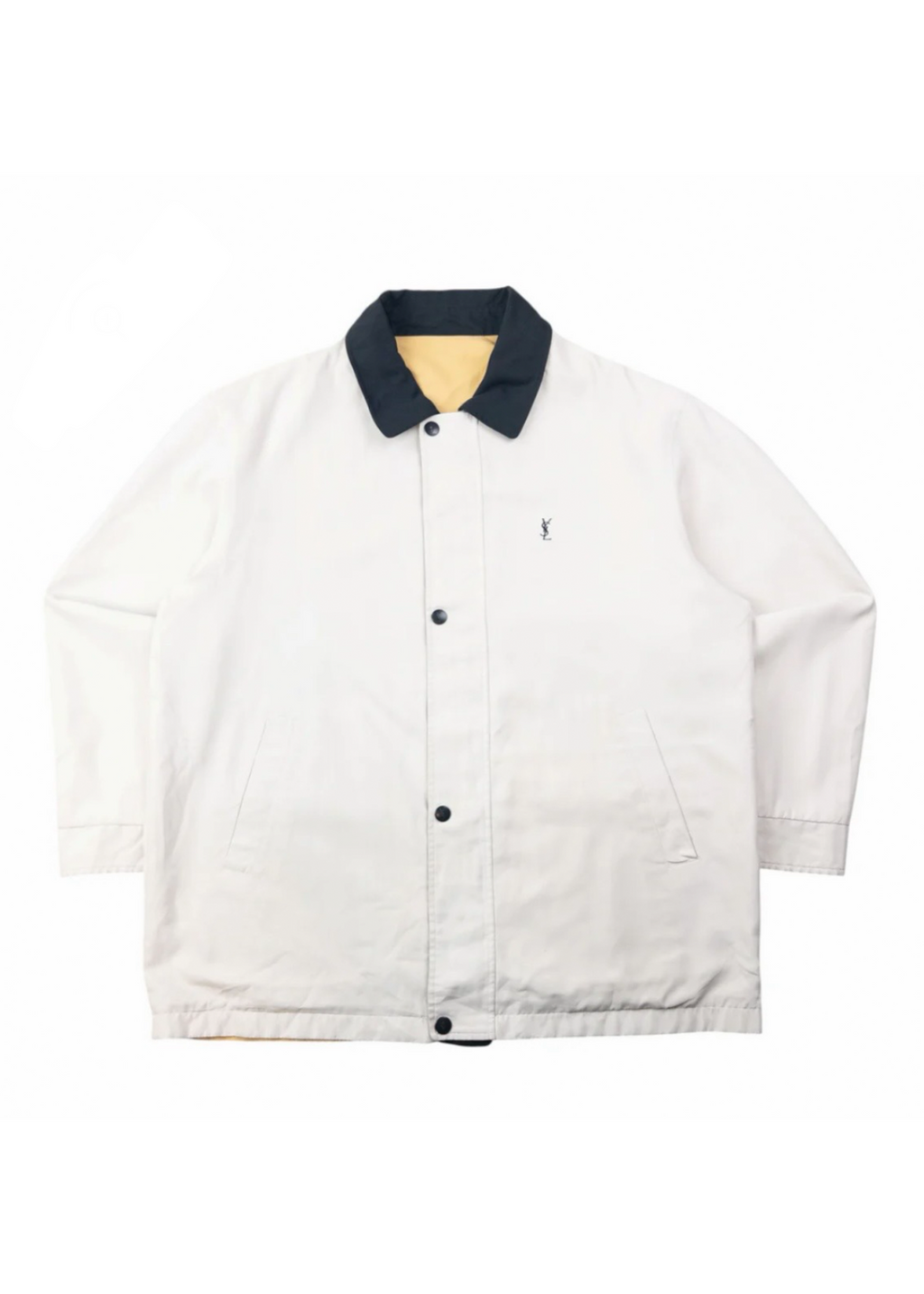 YSL White/Yellow Reversible Bomber