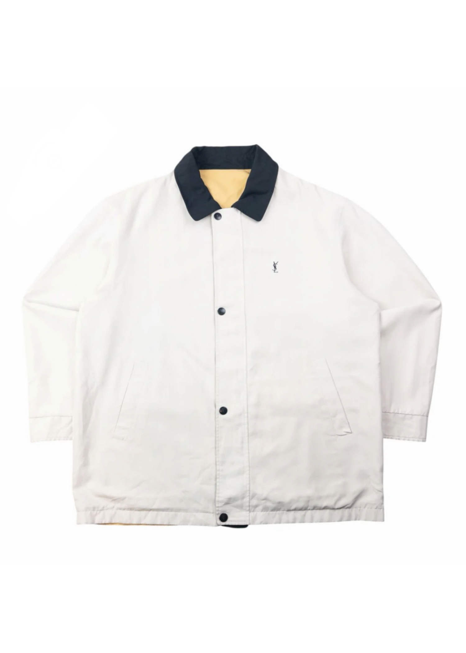 YSL White/Yellow Reversible Bomber