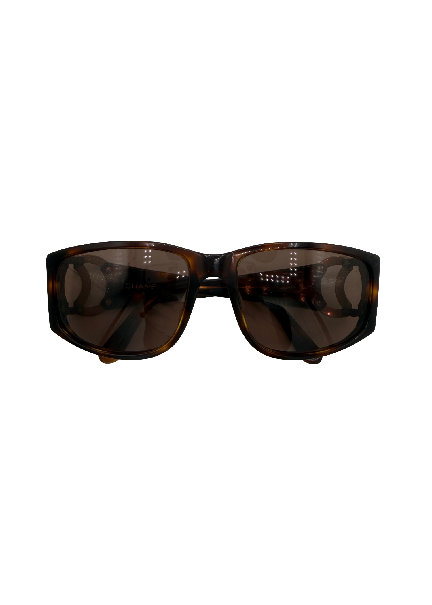 Chanel Tortoise Logo Sunglasses