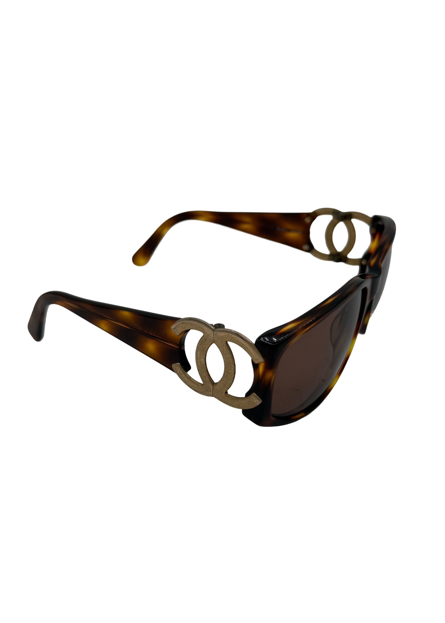 Chanel Tortoise Logo Sunglasses