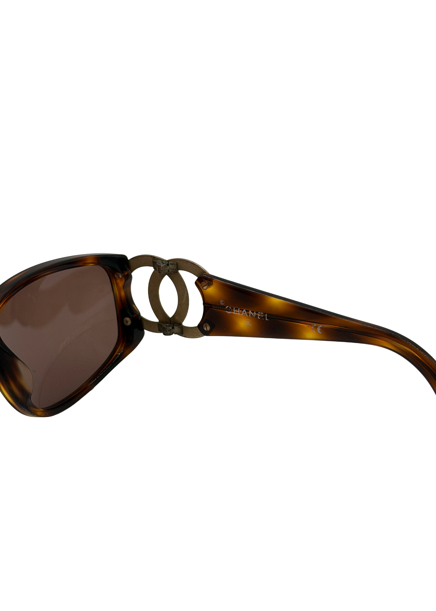 Chanel Tortoise Logo Sunglasses