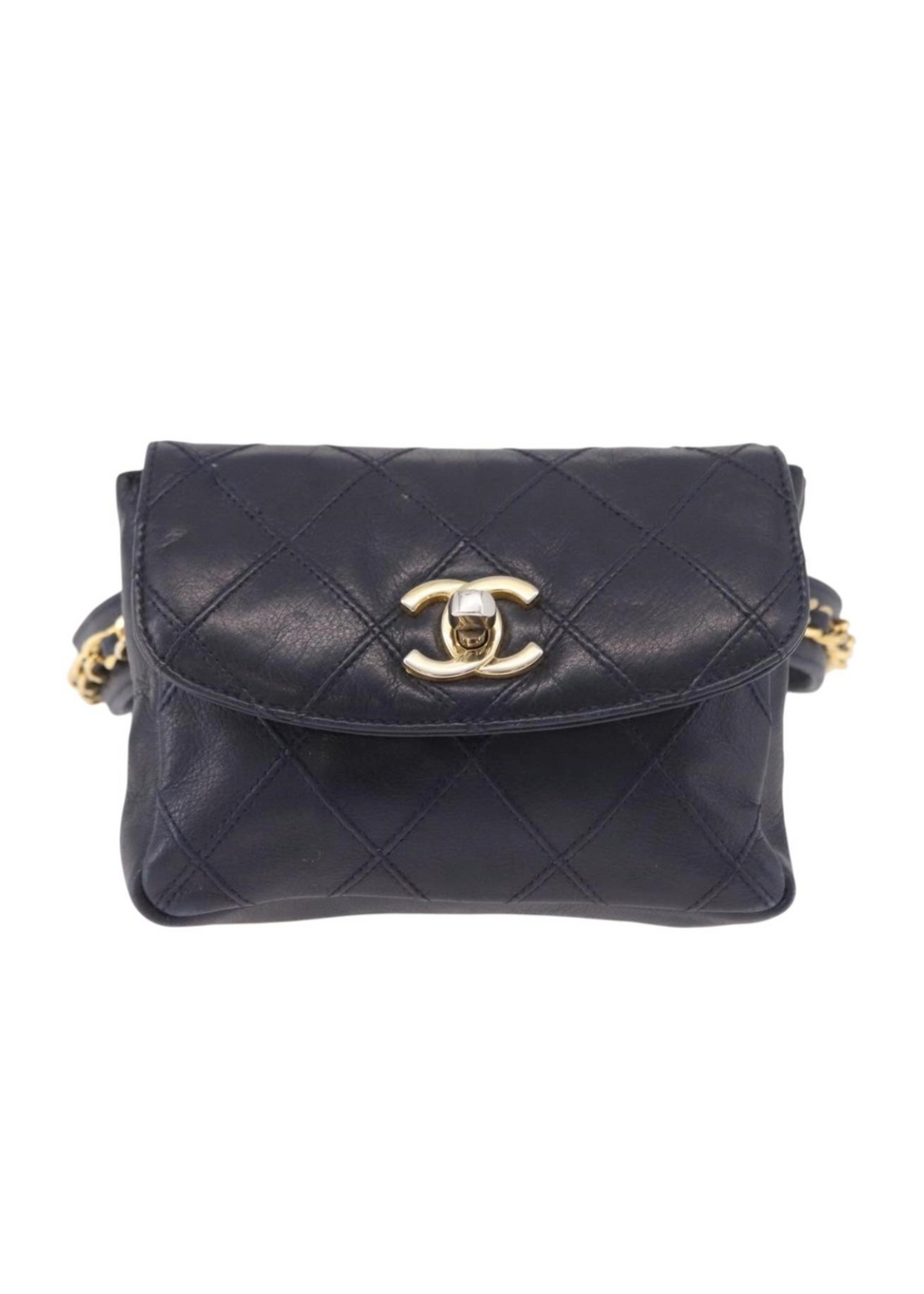 Chanel Navy Flap Belt Bag