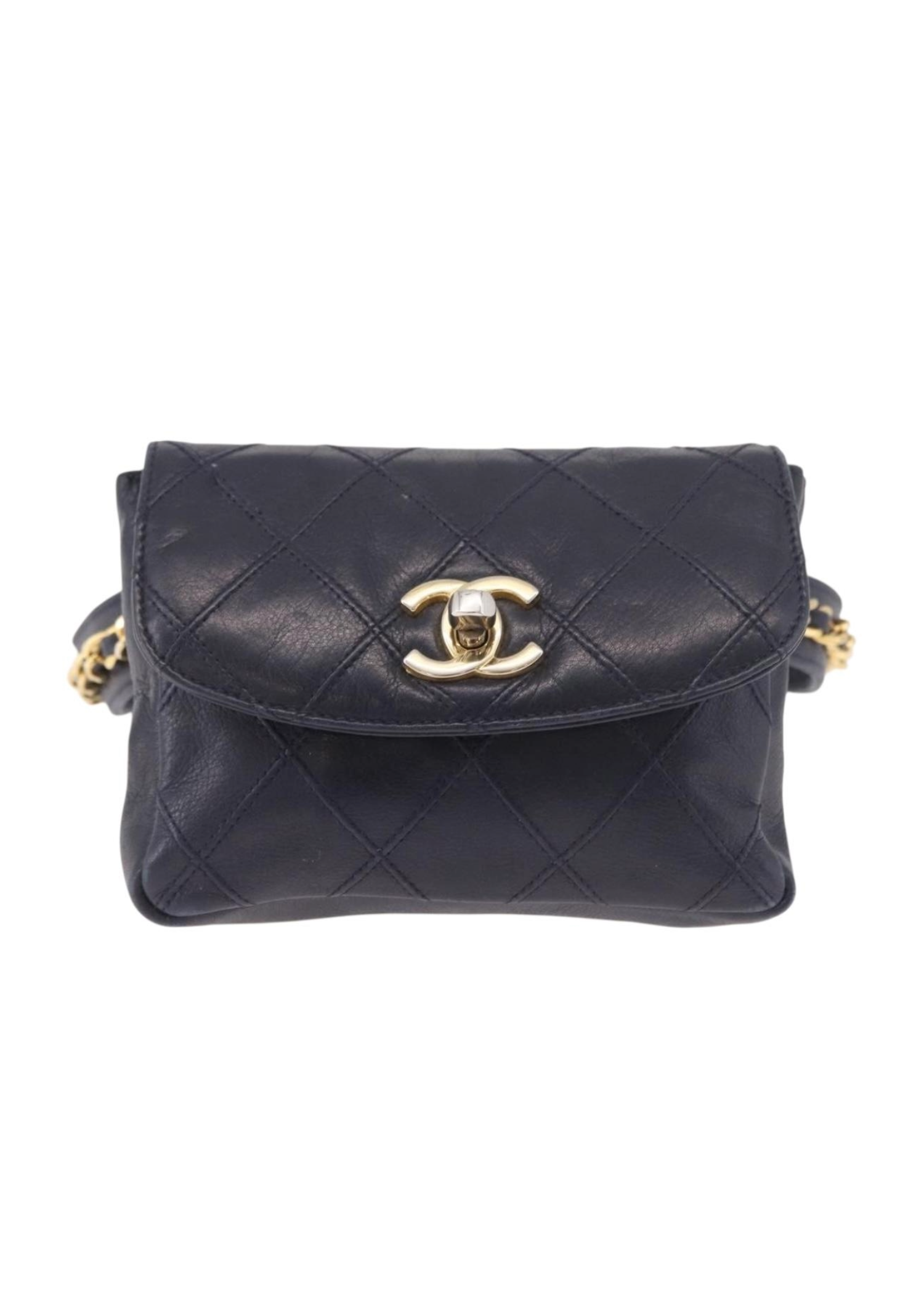 Chanel Navy Flap Belt Bag