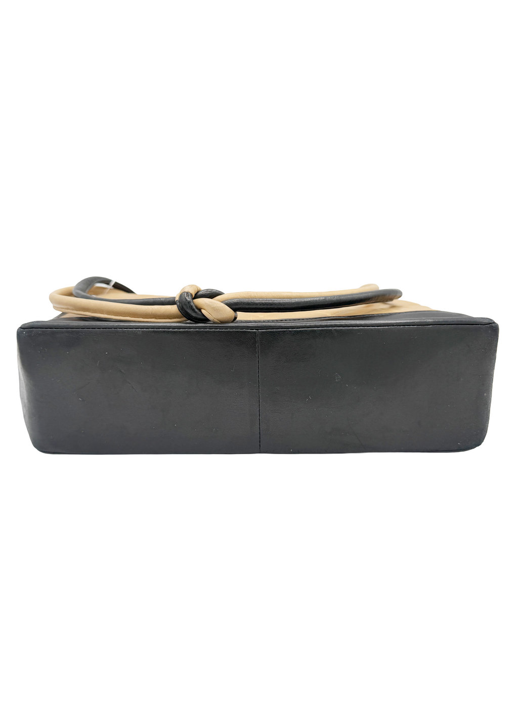 Chanel Tan and Black Flap Bag