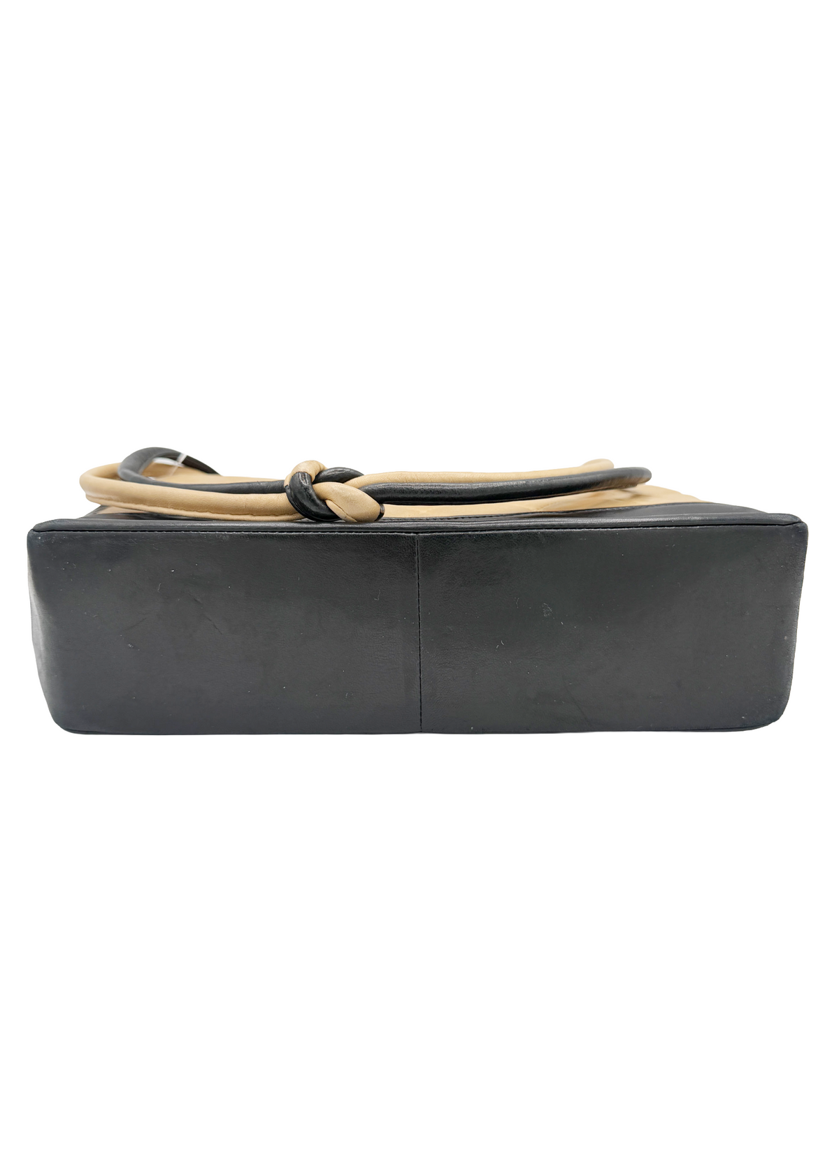 Chanel Tan and Black Flap Bag