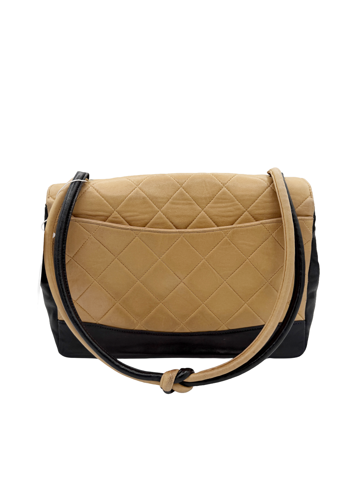 Chanel Tan and Black Flap Bag