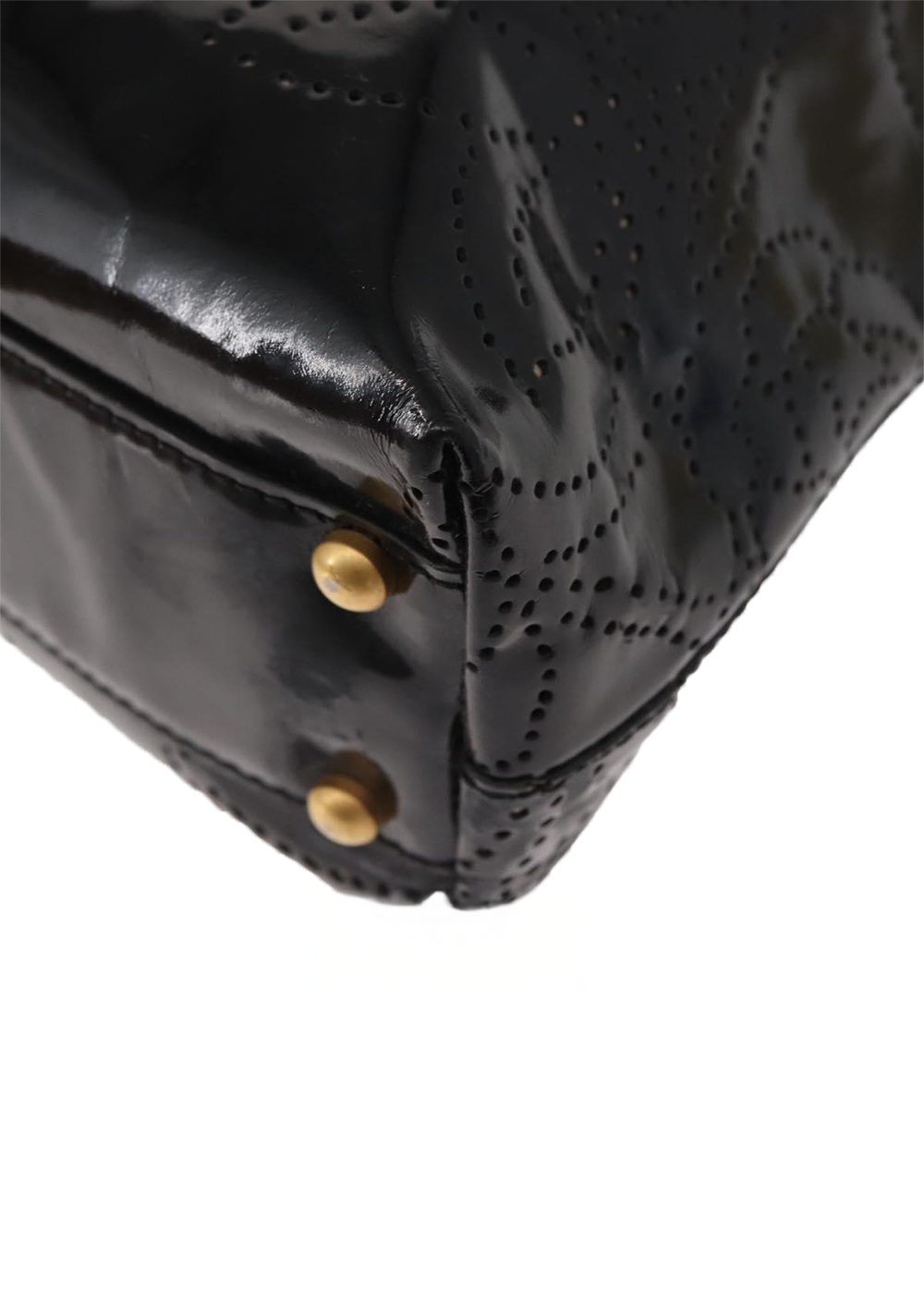 Chanel Black Camelia Patent Tote