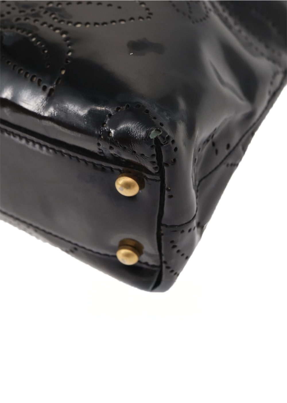 Chanel Black Camelia Patent Tote