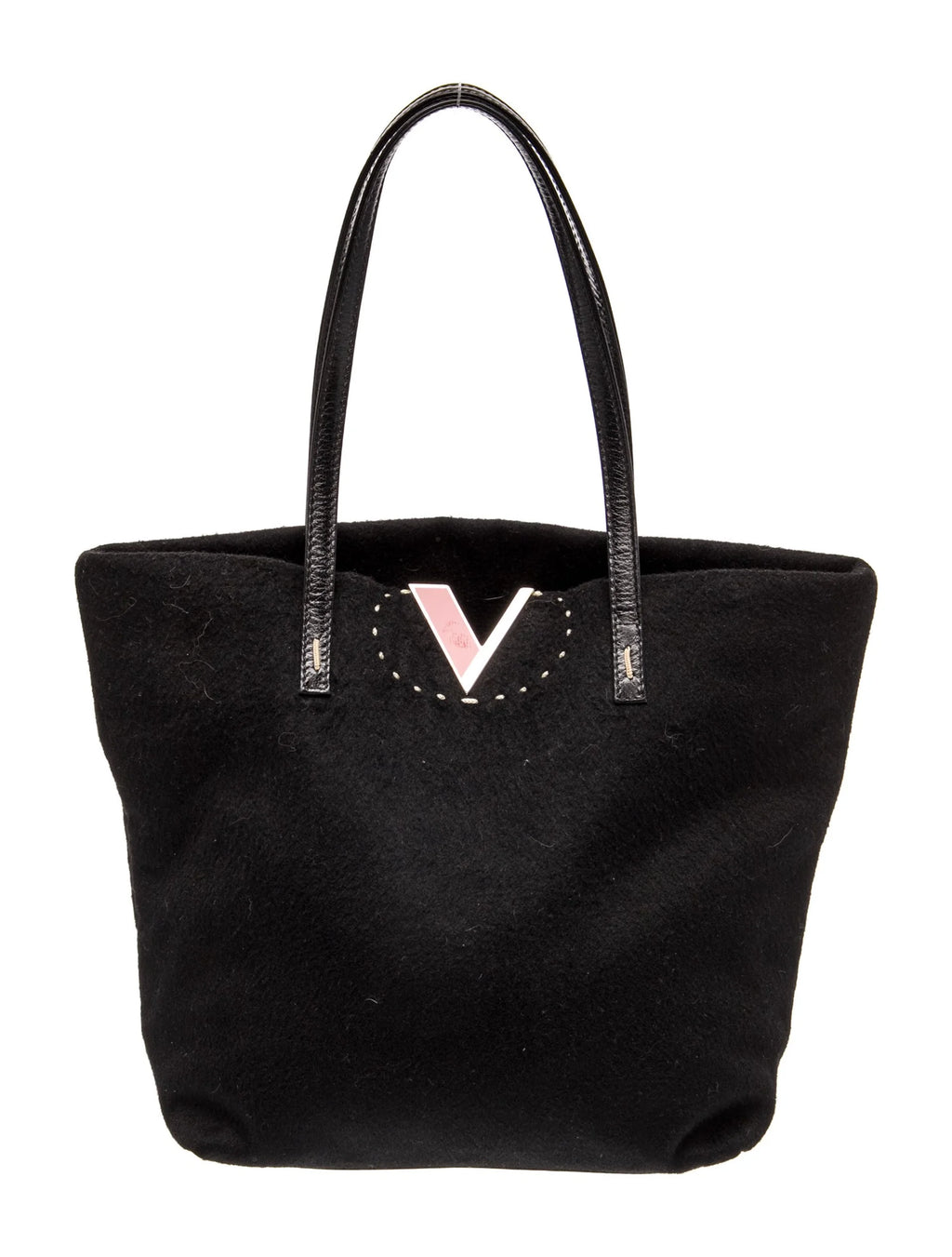 Valentino Black Fleece Tote