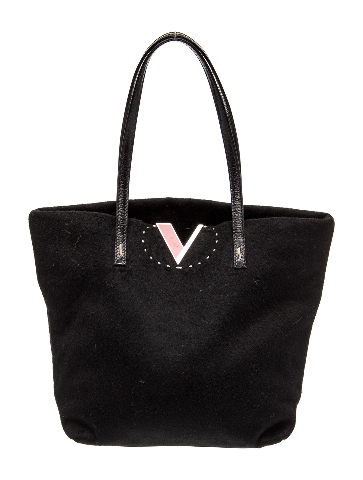 Valentino Black Fleece Tote