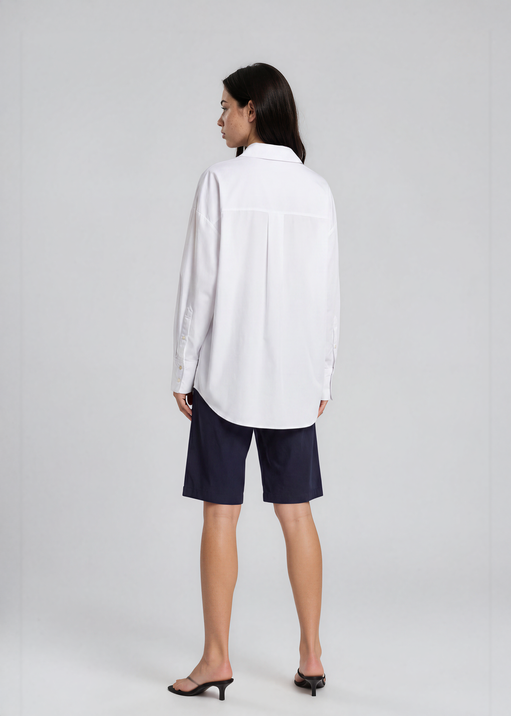 Burberry Navy Long Shorts