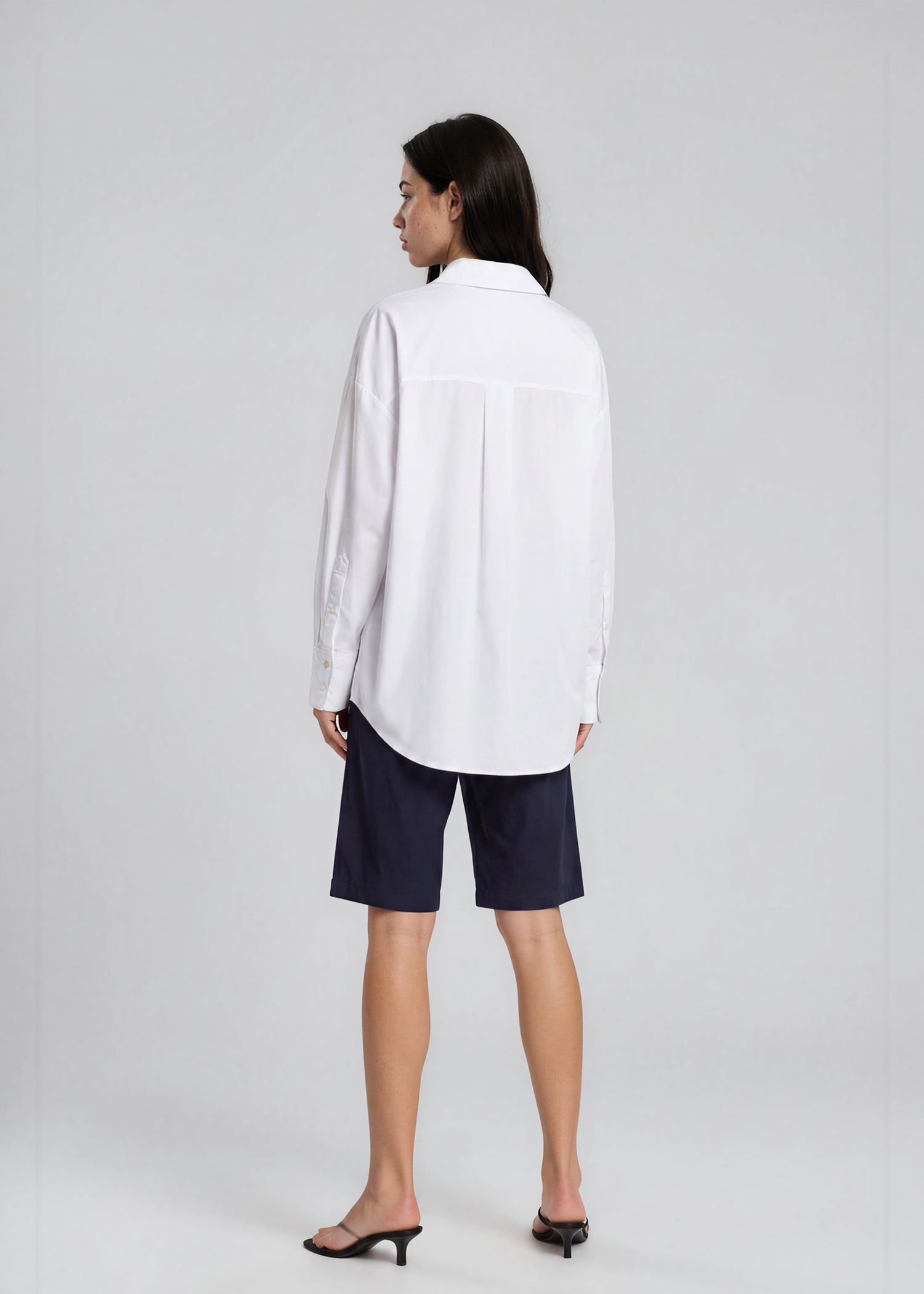 Burberry Navy Long Shorts