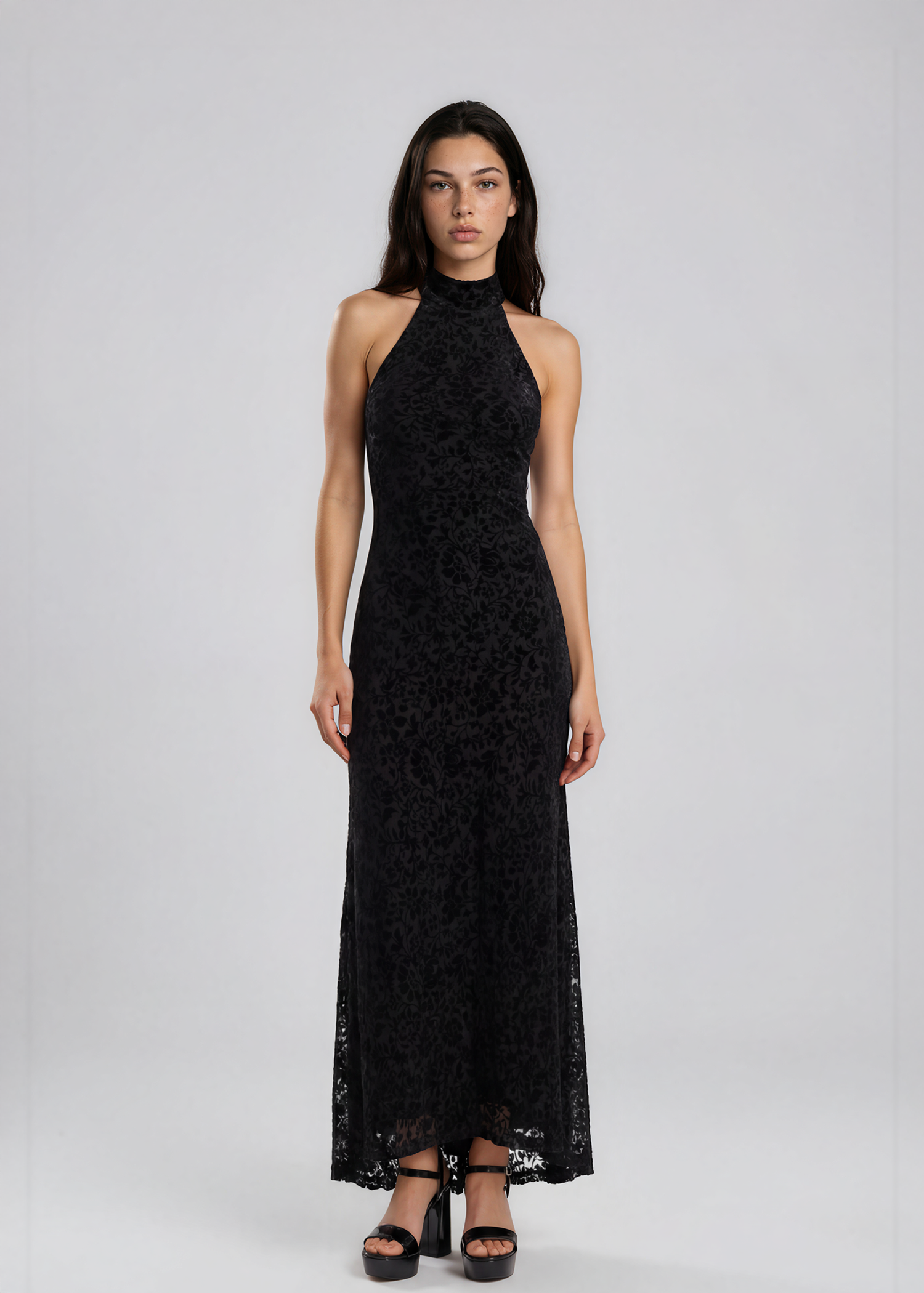 Ralph Lauren Floral Embossed Gown