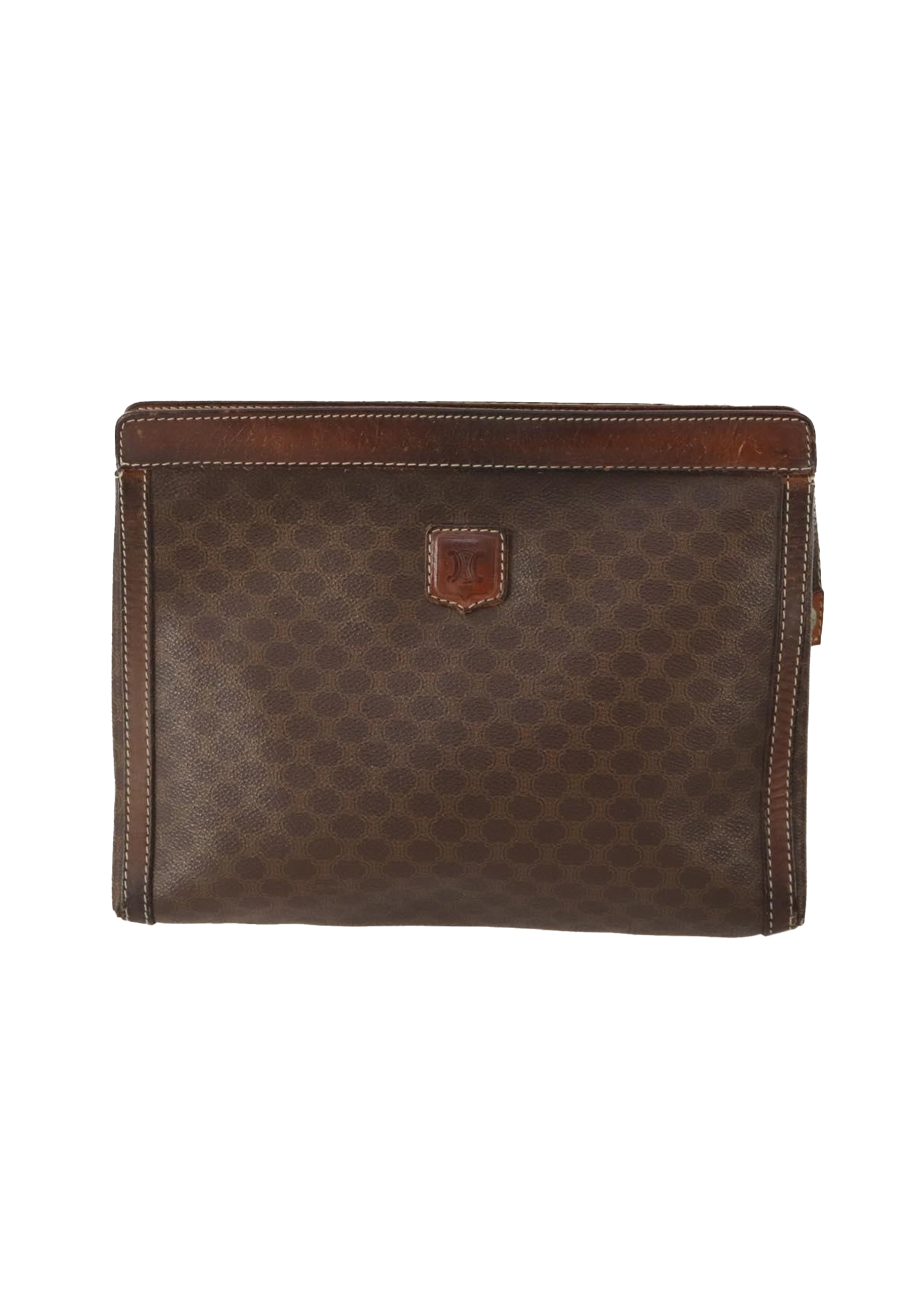 Celine Monogram Dark Brown Clutch