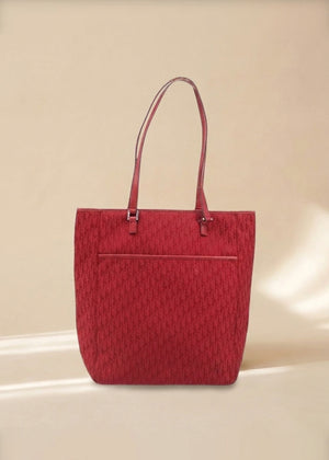 Dior Red Monogram Tote