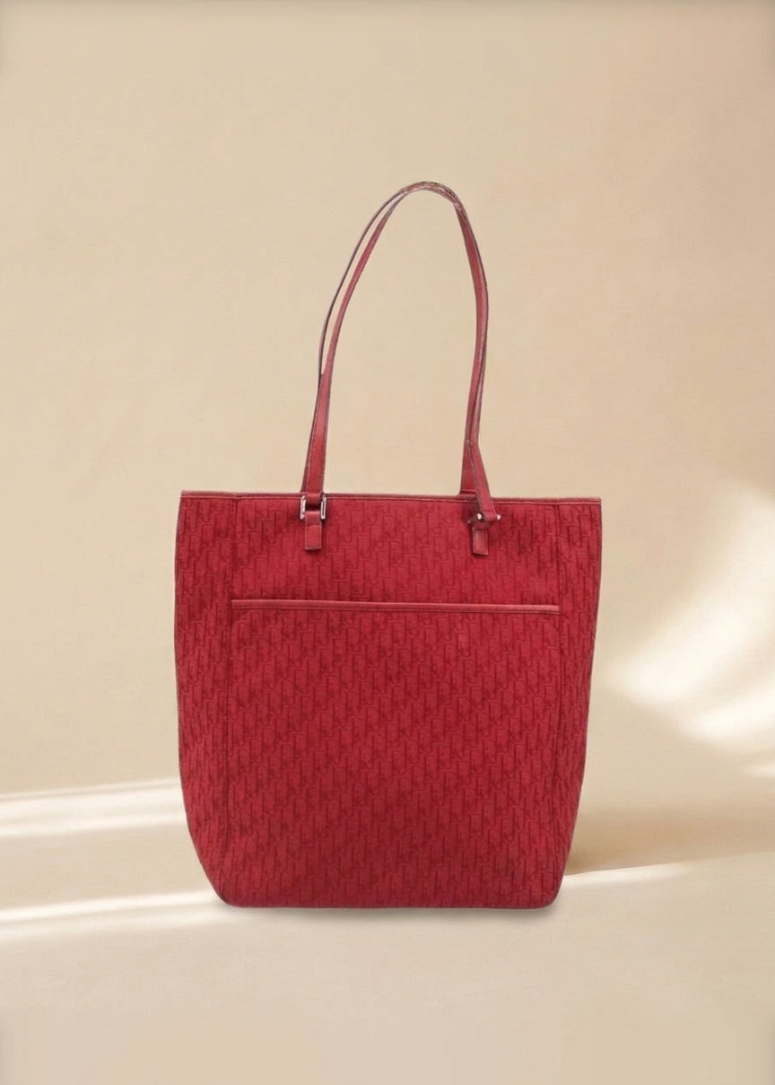 Dior Red Monogram Tote cover