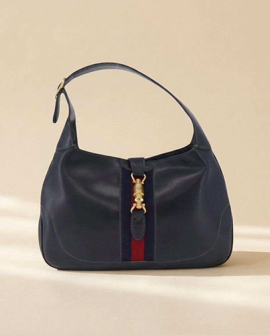 Gucci Navy Leather Jackie