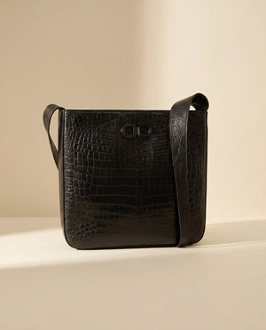 Ferragamo Black Leather Shoulder Bag