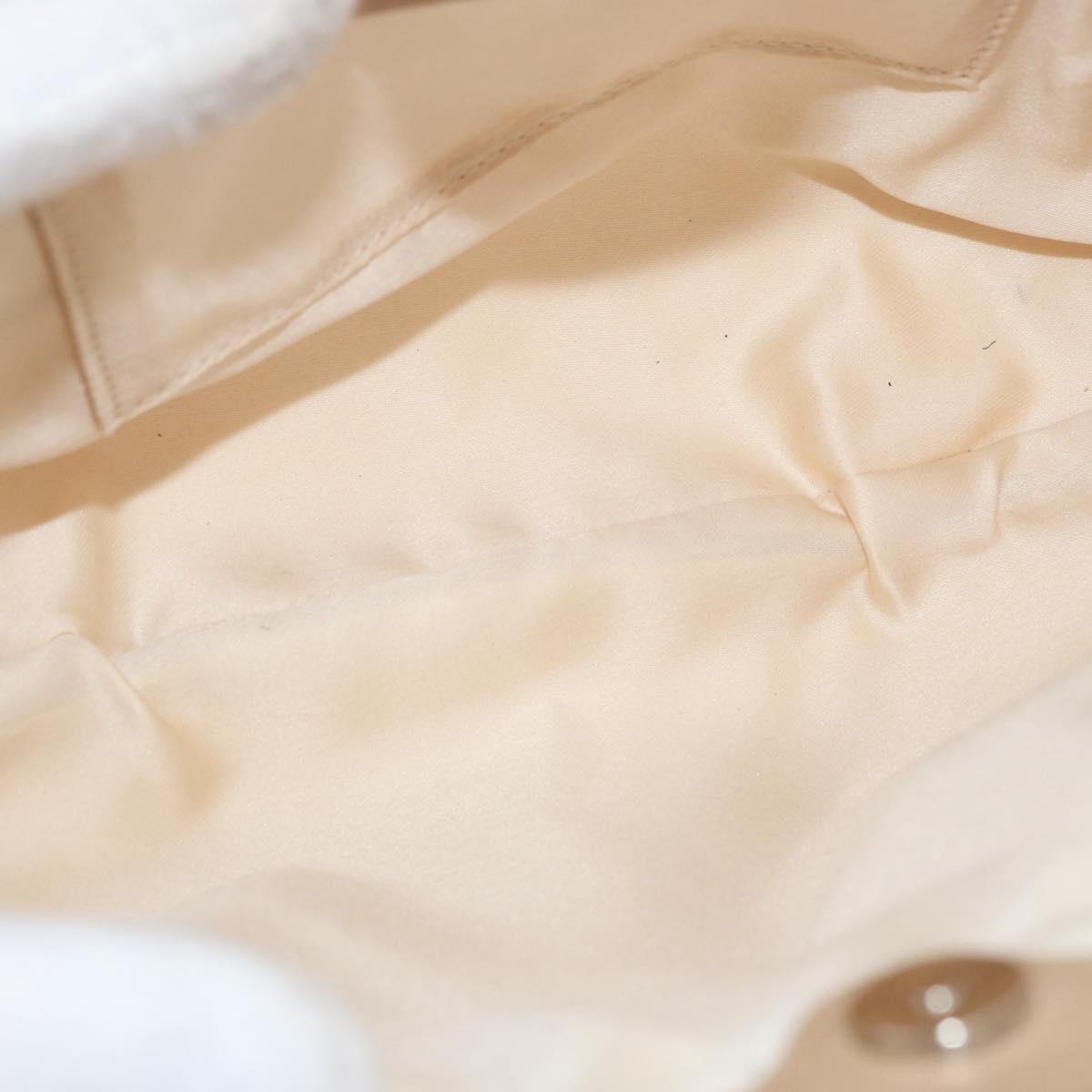 Ferragamo Beige Satin Evening Handbag