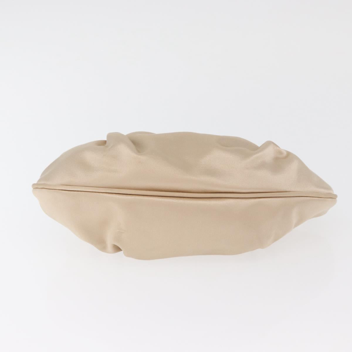 Ferragamo Beige Satin Evening Handbag