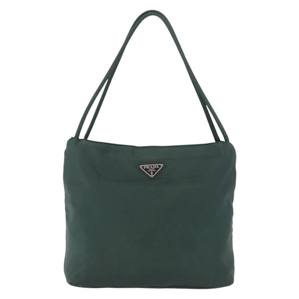 Prada Green Nylon Shoulder Bag