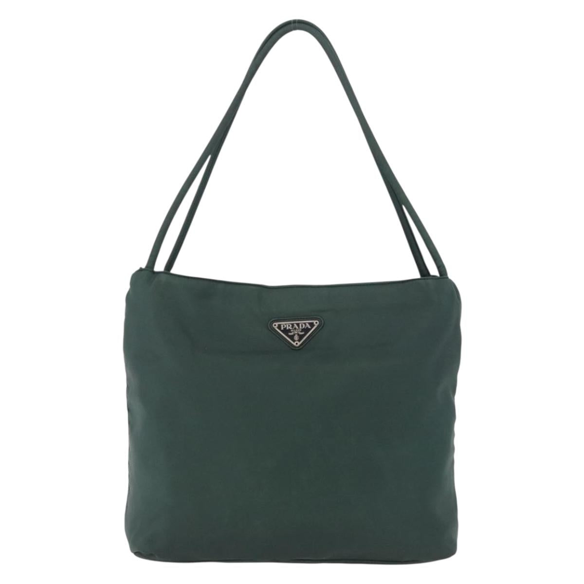 Prada Green Nylon Shoulder Bag