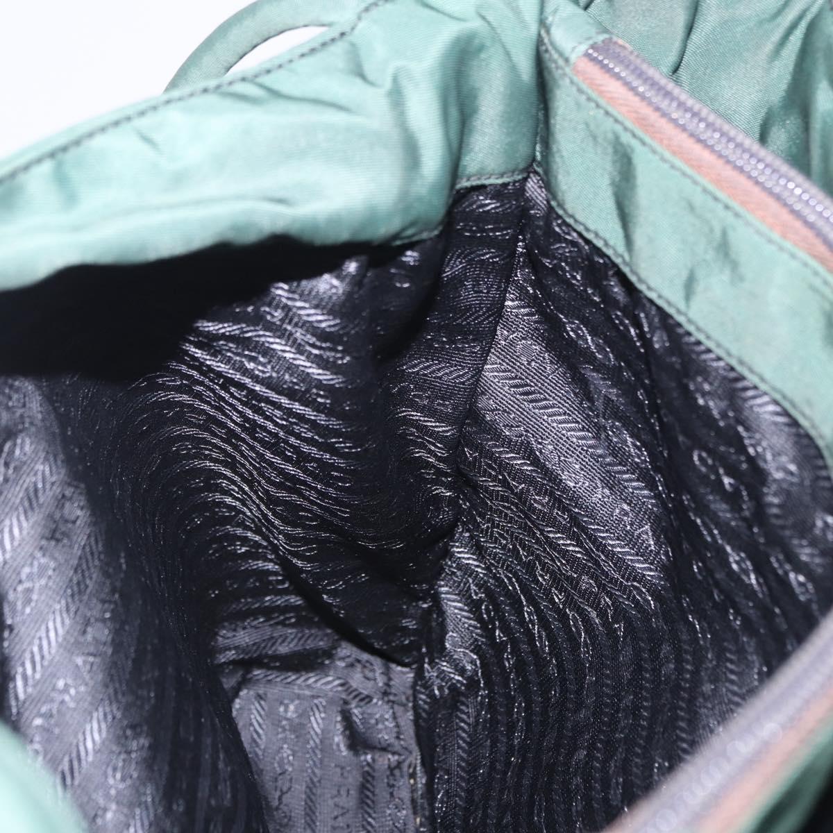 Prada Green Nylon Shoulder Bag