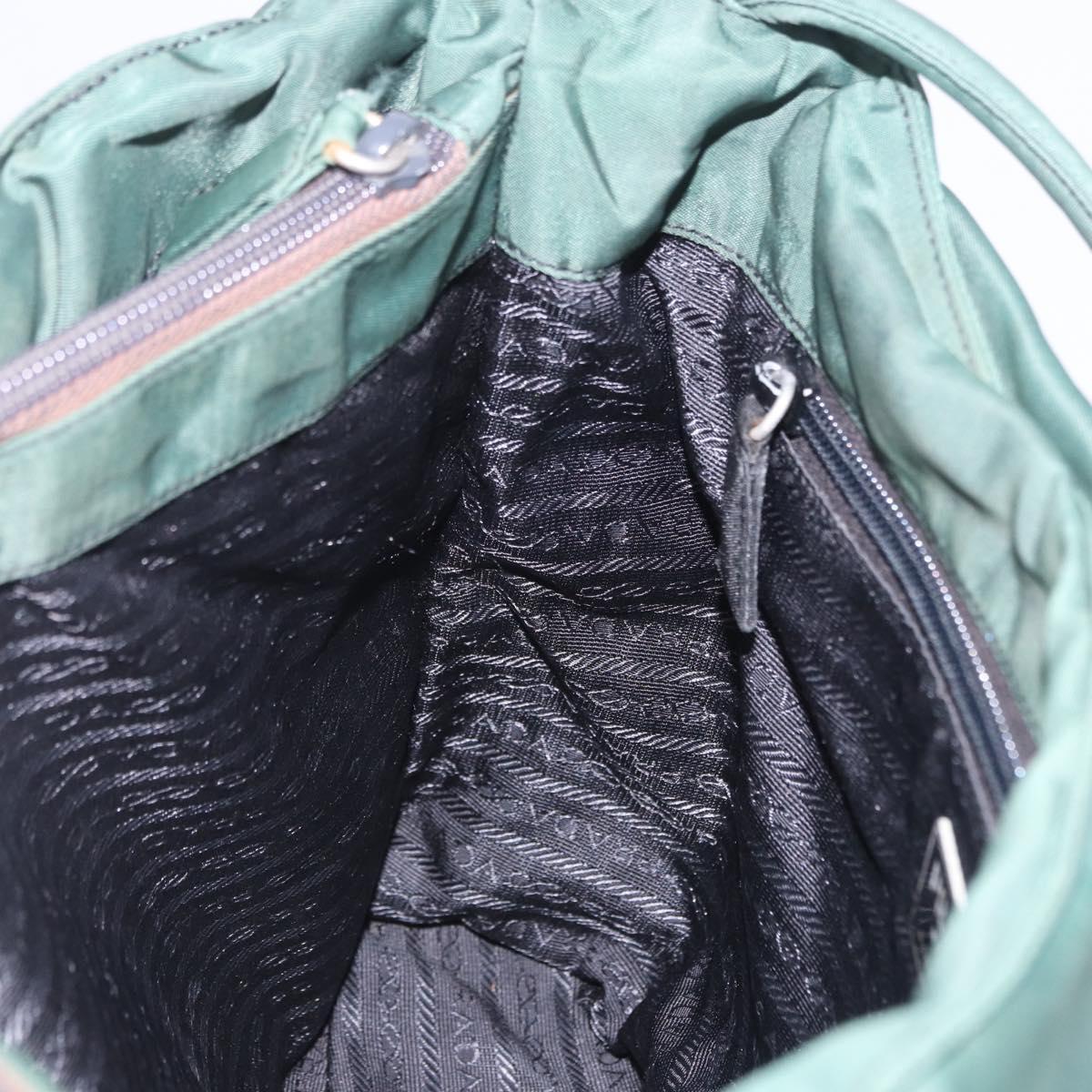 Prada Green Nylon Shoulder Bag