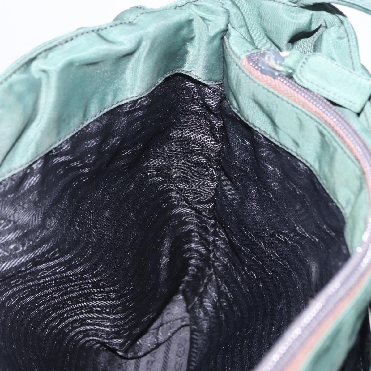 Prada Green Nylon Shoulder Bag