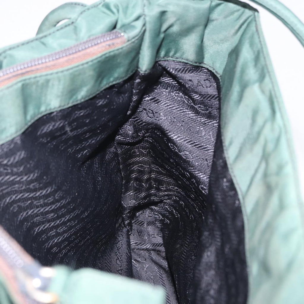 Prada Green Nylon Shoulder Bag
