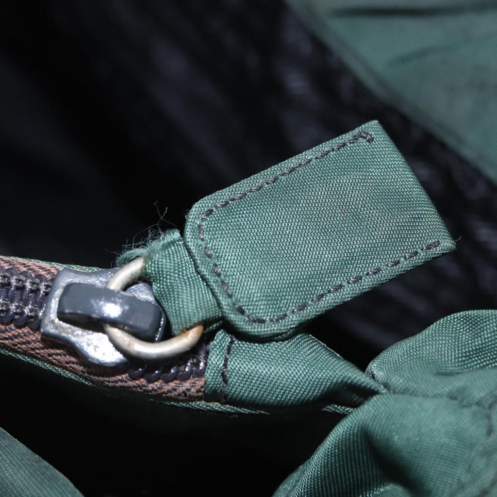 Prada Green Nylon Shoulder Bag