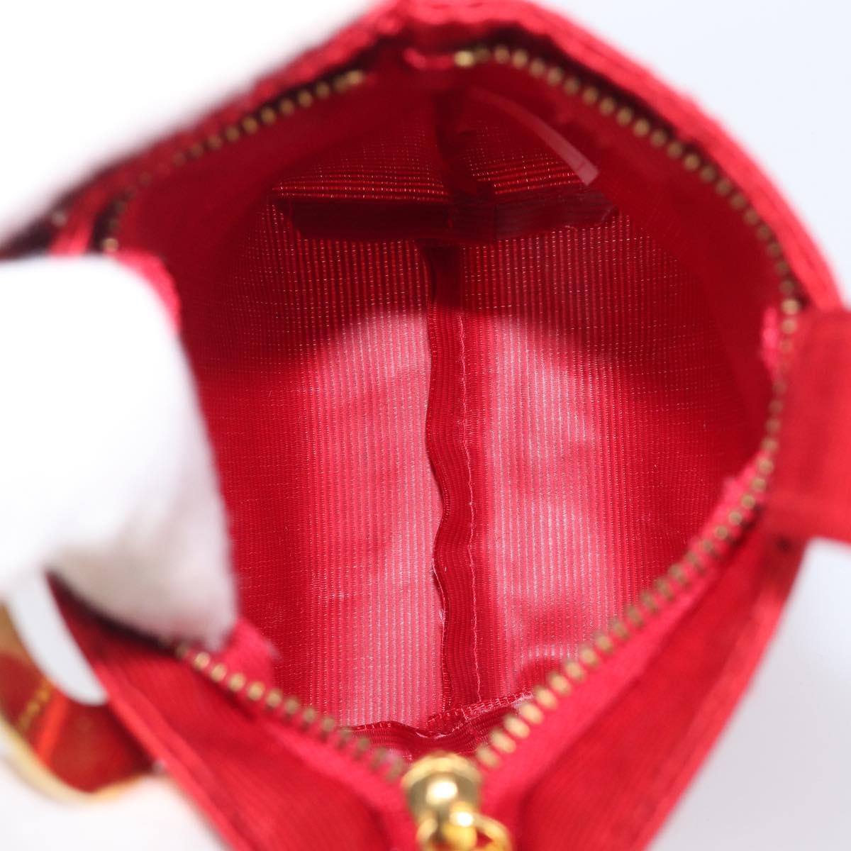Celine Red and Gold Mini Handbag