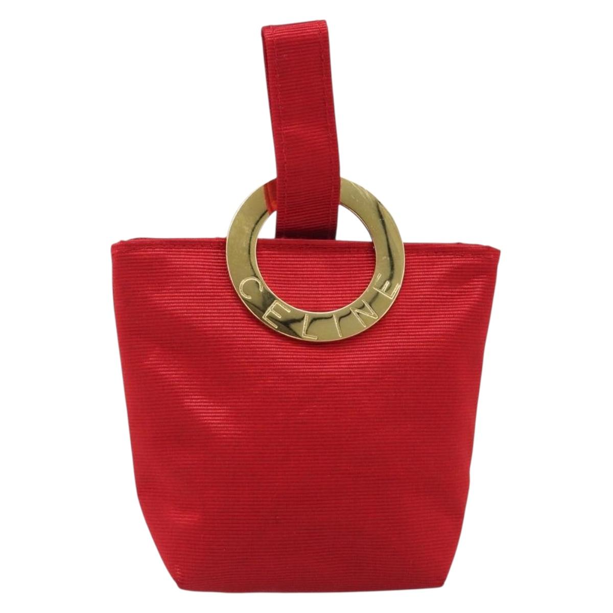 Celine Red and Gold Mini Handbag
