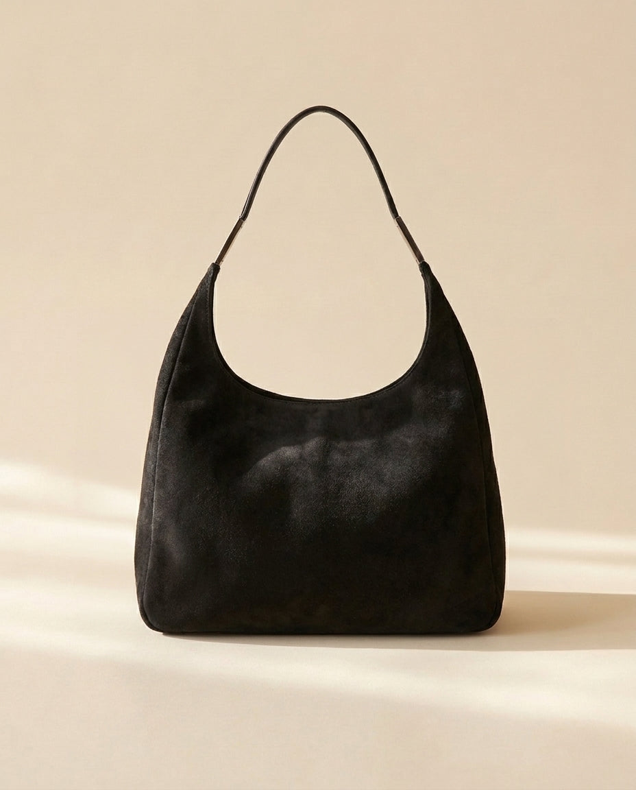 Gucci Tom Ford Black Suede Hobo Bag