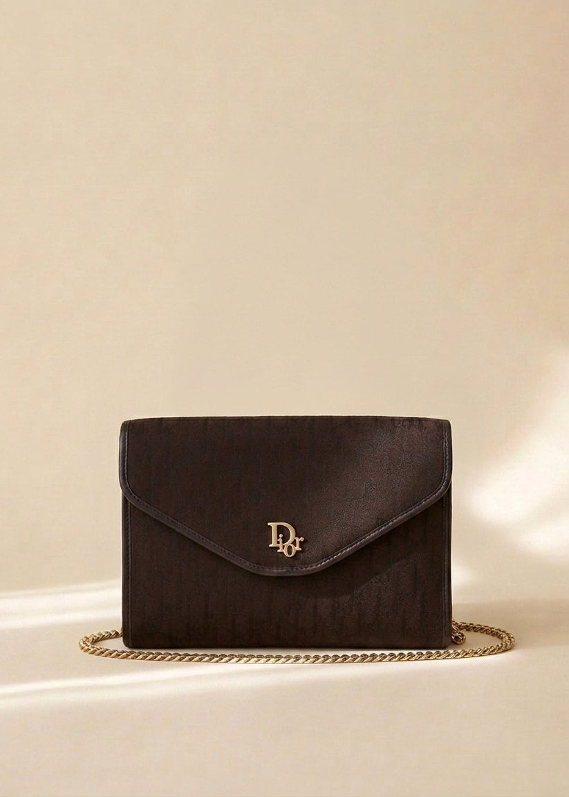 Dior Trotter Brown Canvas Shoulder Bag