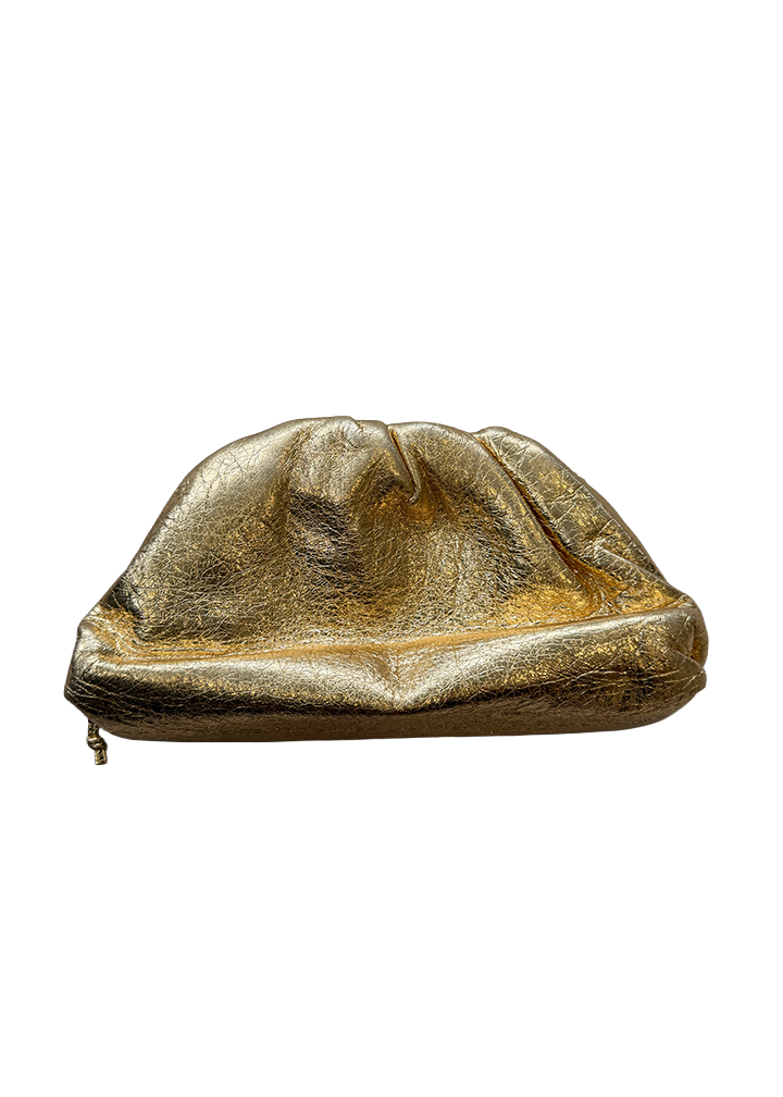 Bottega Veneta Gold Clutch