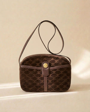 Celine Brown Suede Shoulder Bag