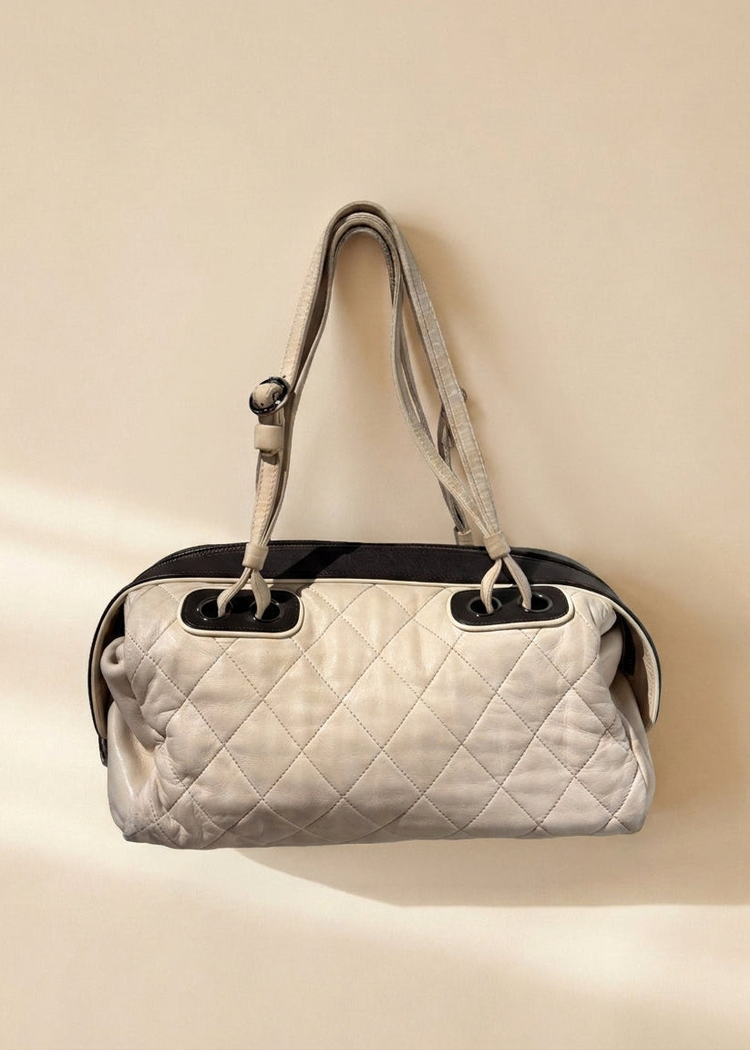 Chanel Tan & Brown Leather Shoulder Bag