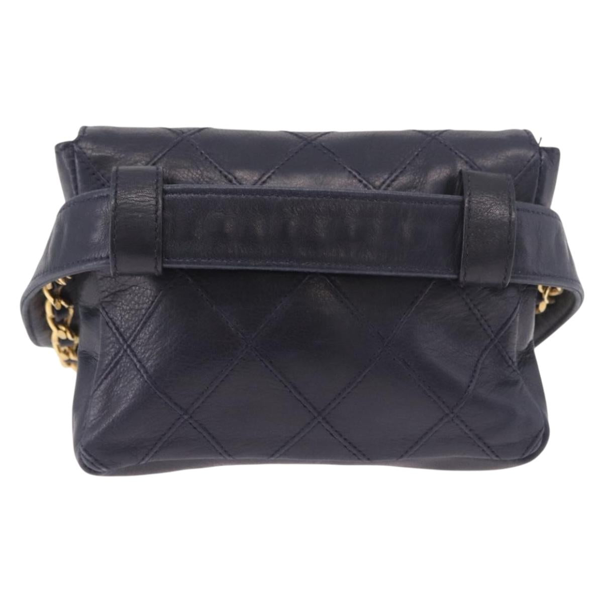 Chanel Navy Flap Belt Bag