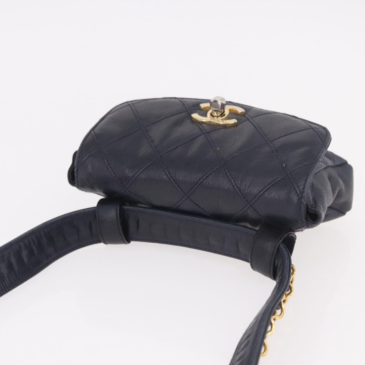 Chanel Navy Flap Belt Bag